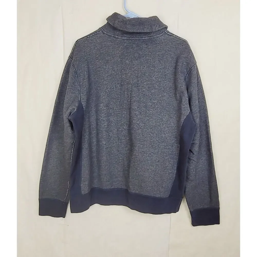 J.Crew Vintage Fleece grey shawl collar sweatshirt size medium Preppy Casual